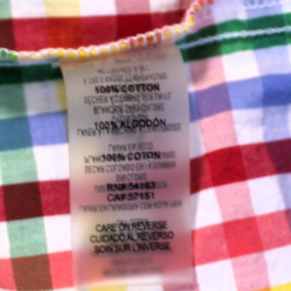 Tommy Hilfiger Sleeveless Cotton Gingham Shirtwaist Dress Size 10 - Picture 7 of 10